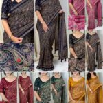 Indian Traditional Ajrakh Print Saree