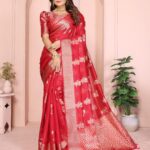 Rivayat Soft Organza Silk Zari Weaving Saree