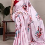 Satin Silk Floral Printed Saree